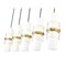 Z-Lite Cayden Linear Chandelier, 5-Light, 4.75in W x 42in L x 16.75in H, Modern Gold/Clear, Etched Opal 1946P-5L-MGLD - alternate 6